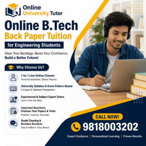 Online B.Tech Back Paper Tuition for Engineering Students