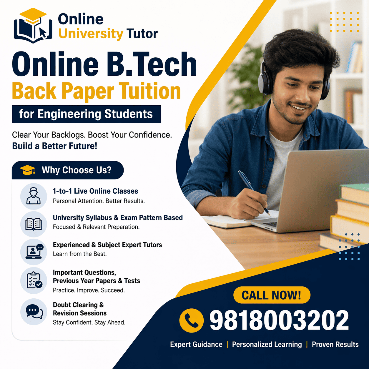 Online B.Tech Back Paper Tuition for Engineering Students